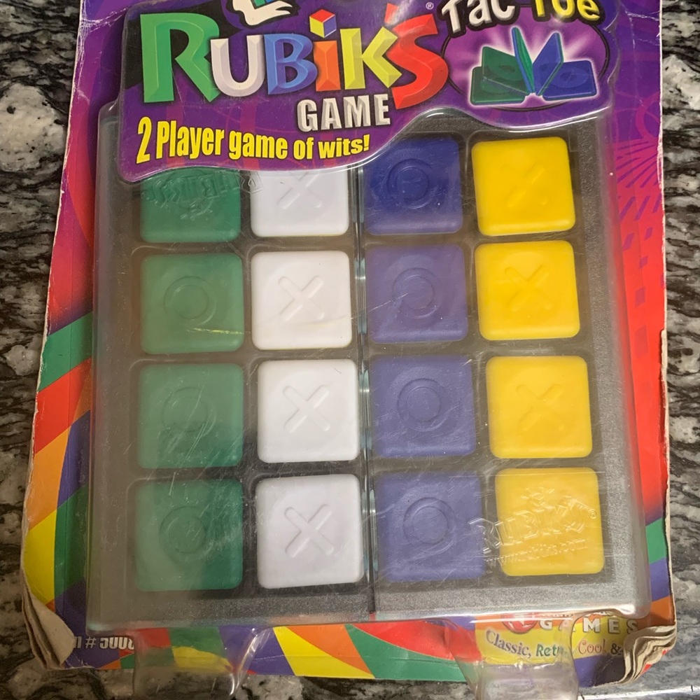 Rubik tac toe game with two players.